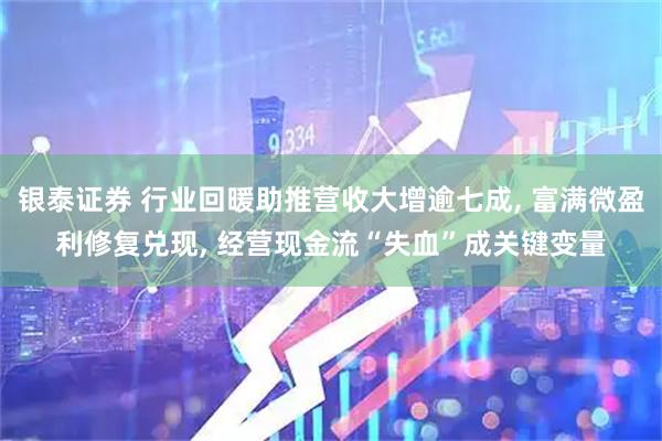 银泰证券 行业回暖助推营收大增逾七成, 富满微盈利修复兑现, 经营现金流“失血”成关键变量